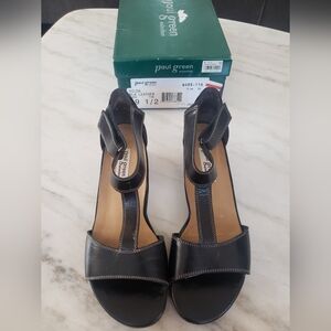 Paul Green Hilda sandals size 9.5 Black leather